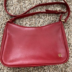 Etienne Aigner Red Leather Crossbody Bag